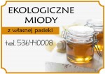 Tablica na szybę z przyssawkami Ekologiczne miody