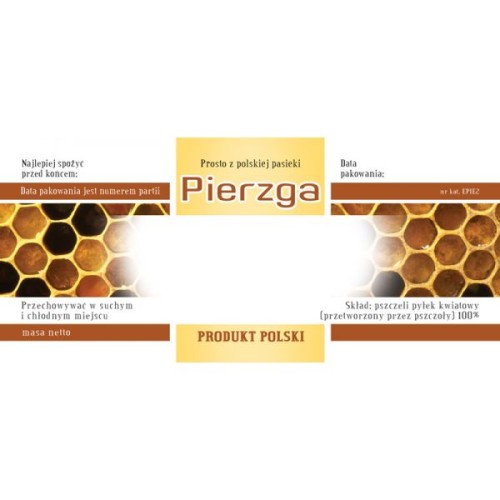 Etykiety na pierzgę