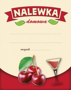 Etykieta na nalewke wiśniową