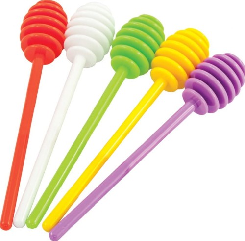 Kolorowe pałeczki do miodu - 5 szt