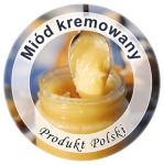 Etykiety mini okrągłe - Miód kremowany