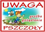 Tablica ostrzegawcza średnia - Uwaga pszczoły