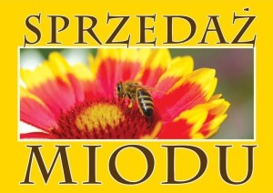Tablica reklamowa średnia "Sprzedaż miodu"