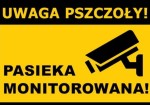 Tablica ostrzegawcza duża - Pasieka monitorowana