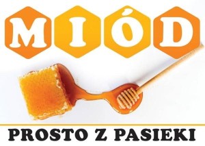 Tablica reklamowa średnia - Miód prosto z pasieki