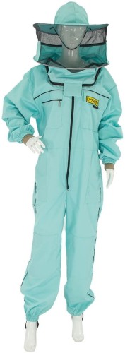 Kombinezon pszczelarski z kapeluszem, turkusowy