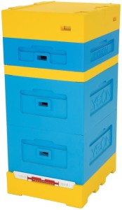 Ul Wielkopolski 12-ramkowy z dennicą wysoką higieniczną, z podkarmiaczką plastikową 7,5 l, malowany - PREMIUM