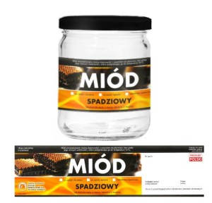 Etykiety z kontretykietą - Miód spadziowy