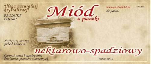 Etykiety nektarowo - spadziowe
