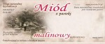 Etykiety - Miód malinowy - RETRO