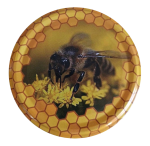 Nakrętka duża Pszczoła i komórki pszczele - 50szt 