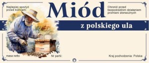 Etykiety z pasieki - Miód z polskiego ula