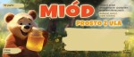 Etykiety z misiem - Miód prosto z ula