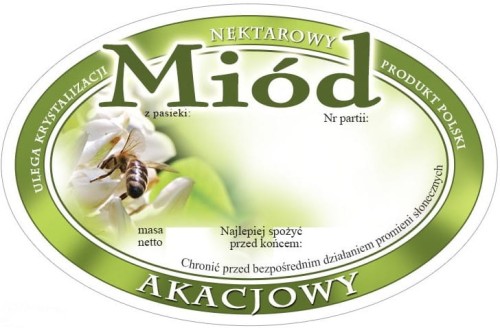 Etykieta - Miód akacjowy