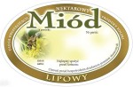 Etykieta - Miód lipowy owalne