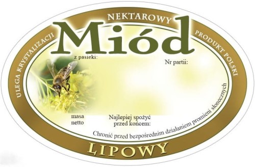 Etykieta - Miód lipowy