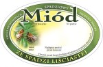 Etykieta - Miód ze spadzi liściastej owalne