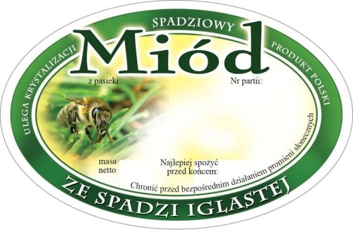 Miód ze spadzi iglastej owalne