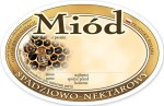 Etykieta - Miód spadziowo-nektarowy owalne