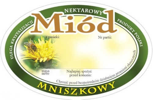 Miód mniszkowy owalne