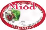 Etykieta - Miód malinowy owalne