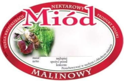 Miód malinowy owalne