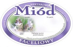 Etykieta - Miód faceliowy owalne