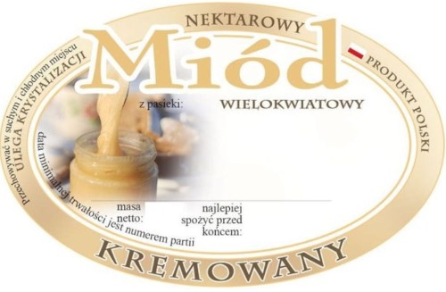 Etykieta - Miód kremowany