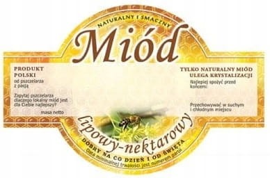 Etykieta - Miód lipowy