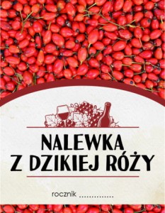 Etykieta Nalewka z dzikiej róży