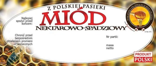 Etykiety spadziowo - nektarowe