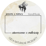 Etykiety fi 6 cm - HandMade - 12 szt