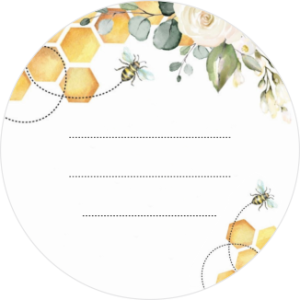 Etykiety fi 6 cm - Plaster i kwiaty - 12 szt