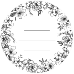 Etykiety fi 6 cm - Black - 12 szt