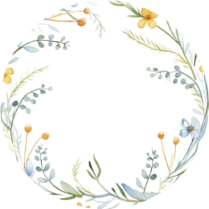 Etykiety fi 6 cm - kwiaty polne - 12 szt