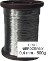 Drut 04, 500g - nierdzewny