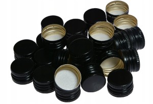 Zakrętki 100 szt  28x18 czarne