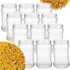 SŁOIKI 320 ml na PYŁEK i miód fi 66/4 - 12 szt