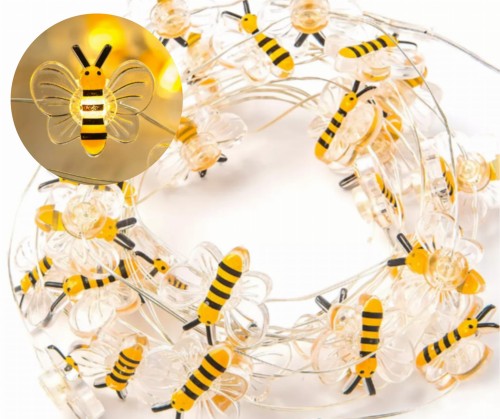 Łańcuch świetlny LED z pszczołami