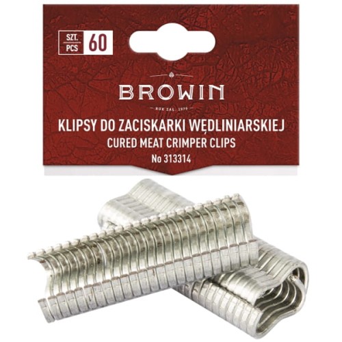 Metalowe KLIPSY DO ZACISKARKI 60 sztuk