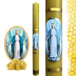 Świeca Gromnica 3 x 33 cm - Matka Boża Niepokalana