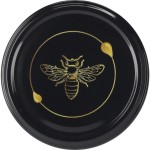 Nakrętka duża 82/6 - Złota pszczoła na czarnym tle