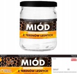 Etykiety z kontretykietą - Miód z terenów leśnych