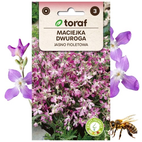 MACIEJKA DWUROGOWA jasno fioletowa Roślina miododajna 3 g