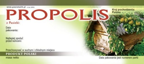 Etykieta na Propolis
