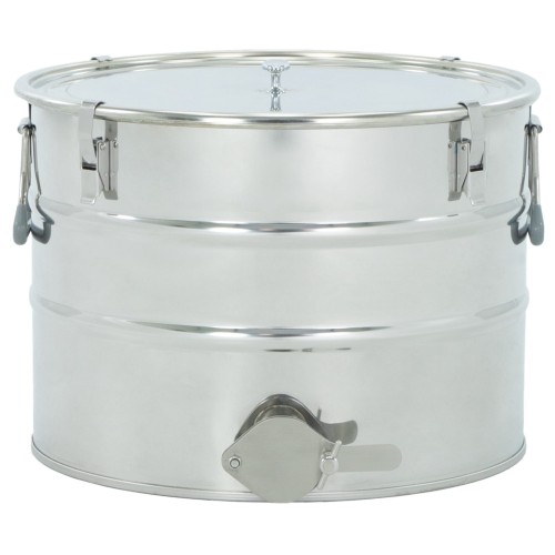 Odstojnik nierdzewny 30 L - uchwyty, klamry, uszczelka, zawór nierdzewny 6/4"