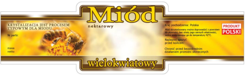 Etykieta - Miód wielokwiatowy
