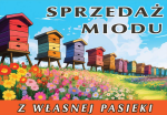 Tablica reklamowa XL średnia - Sprzedaż miodu z własnej pasieki 