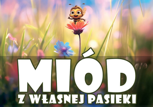 Tablica reklamowa XL średnia - Miód z własnej pasieki