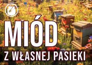 Tablica reklamowa XL średnia - Miód z własnej pasieki